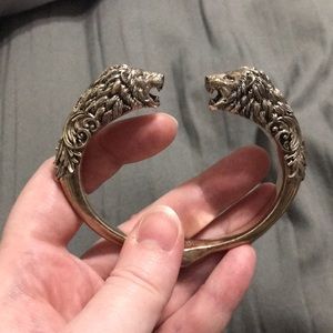 Clocks and Colours lion cuff bracelet